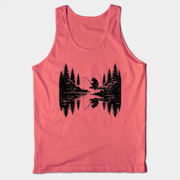 Fishing Shirt Fishing Gift for Dad Fishing Tshirt Fisherman Gift Men's Fishing Shirt Nature Lover Gift Fathers Day Gift Hiking Shirt Outdoor Tank Top by HoosierDaddy